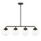Designers Fountain Knoll 60 Watt 4 Light Oil Rubbed Bronze Pendant with Clear Glass Shade 95938-ORB - alternate 1